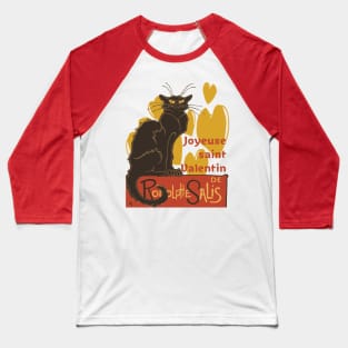 Joyeuse saint Valentin Le Chat Noir Parody Baseball T-Shirt